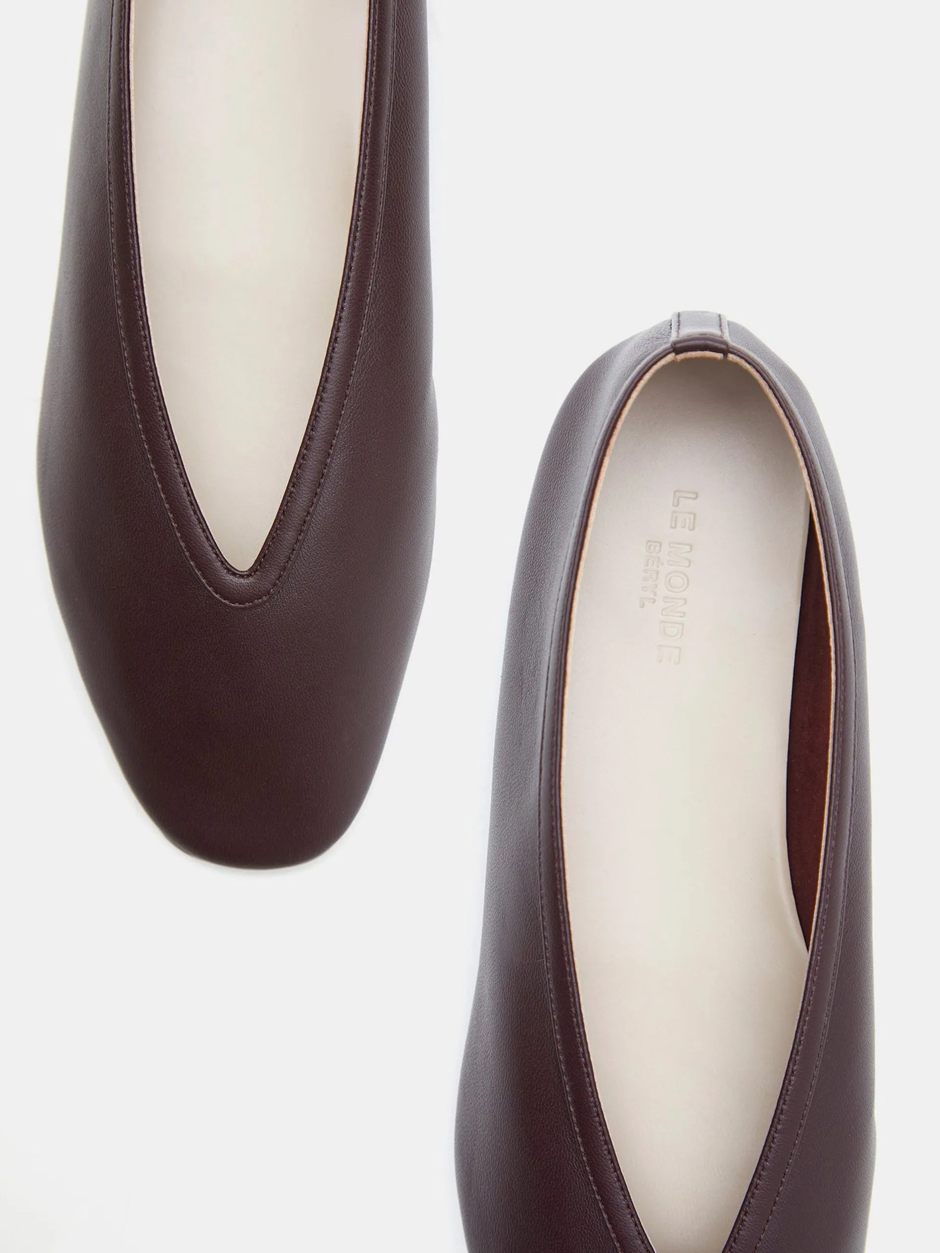 Bordeaux leather Luna slippers